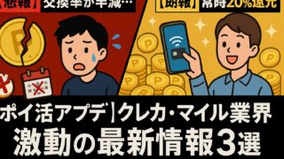 【ポイ活アプデ】達人解説！クレカ・マイル業界の重要トピック3選｜三菱UFJ20%還元・ソラシド改悪・新Oliveカード登場