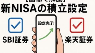 【画像20枚で解説】SBI証券・楽天証券で新NISAの積立設定をする全手順!最初の買付はこれで完璧