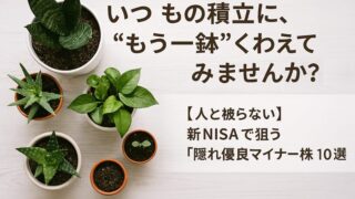 【玄人向け】新NISAで狙う「隠れ優良マイナー株」10選!高配当・ユニーク優待を厳選