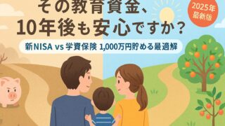 【月3万円から】新NISAで教育資金1,000万円を貯める方法|2025年版・学資保険よりお得な理由を解説