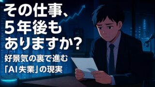 【なぜ?】AIで株価は最高なのに求人は激減。あなたの仕事が消える前に知るべき全知識