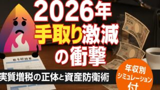 【2026年版】会社員を襲う「実質増税」リスト！手取りはいくら減る？定額減税終了・支援金・扶養控除の最新動向を徹底図解