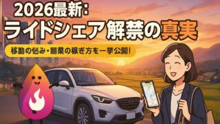 【2026最新】ライドシェア全面解禁でどう変わる？タクシー不足の救世主か。副業の稼ぎ方・安全性・未来を徹底解説