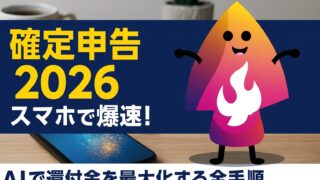 【2026最新】確定申告はスマホで爆速！会社員が損する「見落とし控除5選」とAI還付申告の手順