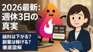 【2026最新】選択的週休3日制で給料はどうなる？3つのタイプとメリット・デメリット、副業の勝ちパターン