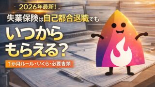 【2026年最新】失業保険は自己都合退職でもいつからもらえる？1か月ルール・いくら・必要書類を完全解説