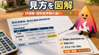 【2026年版】固定資産税の通知書の見方｜評価額・課税標準額の違いと「なぜ高い？」を解説