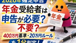 【2026年確定申告】年金受給者は申告が必要？不要？400万円・20万円ルールを1分判定