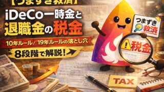 【つまずき救済】iDeCo一時金と退職金の税金｜10年/19年ルールの落とし穴を8段階で解説