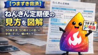 【つまずき救済】ねんきん定期便の見方を図解｜50歳未満・50歳以上の違いと老後に足りない額の考え方