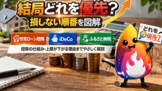 【つまずき救済】住宅ローン控除・iDeCo・ふるさと納税、結局どれを優先？損しない順番を解説