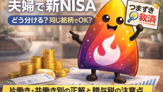 【つまずき救済】夫婦で新NISAはどう分ける？同じ銘柄でいい？片働き・共働き別の正解と贈与税の注意点