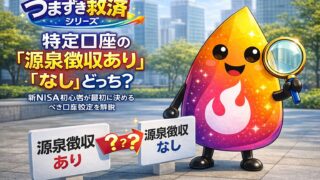 【つまずき救済】特定口座の「源泉徴収あり」「なし」どっち？新NISA初心者が最初に決めるべき口座設定を解説