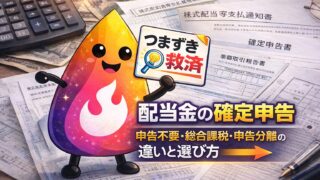 【つまずき救済】配当金の確定申告、申告不要・総合課税・申告分離の違いと選び方