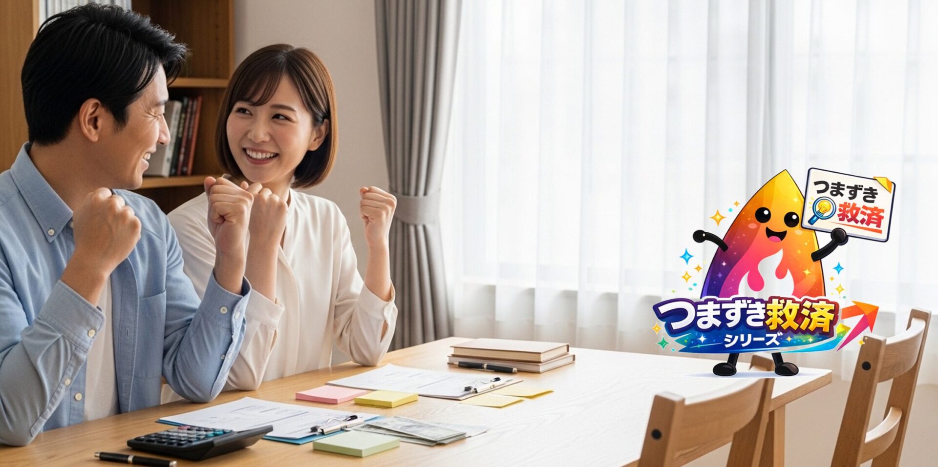 夕暮れの静かな湖畔、燃える焚き火の前で一脚のアウトドアチェアに座り、マグカップを片手にリラックスしている人物。