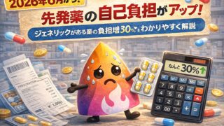 【2026年6月～】先発薬の自己負担増とは？ジェネリックがある薬でいくら高くなるかをやさしく解説