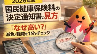 【2026年版】国民健康保険料の決定通知書の見方｜なぜ高い？減免・軽減・前年所得の影響を1分で確認