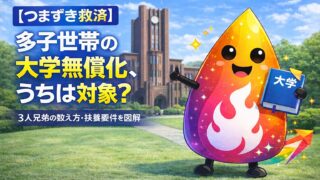【つまずき救済】多子世帯の大学無償化、うちは対象？3人兄弟の数え方・扶養要件・対象外になるケースを解説