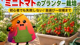 ミニトマトのプランター栽培｜初心者でも失敗しない育て方を苗選びから収穫まで解説