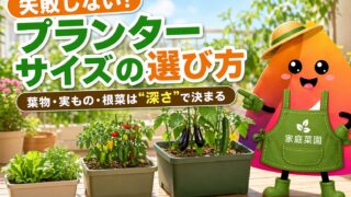家庭菜園のプランターサイズの選び方｜初心者向けに野菜別の深さ・容量を解説