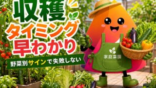 家庭菜園の収穫タイミング早見表｜野菜別の採り時・採り遅れサインを初心者向けに解説