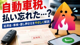 【2026年版】自動車税を払い忘れたらどうなる？延滞金・車検・差し押さえ・今すぐ払う方法