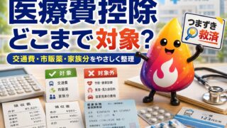 【つまずき救済】医療費控除の対象・対象外一覧！交通費・市販薬・家族分は入れていい？