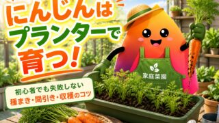 にんじんのプランター栽培完全ガイド｜初心者向けに発芽・間引き・収穫まで解説