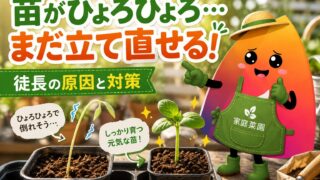 家庭菜園で苗がひょろひょろに徒長する原因と対策｜初心者でも立て直す方法