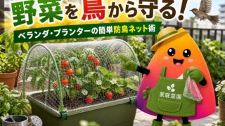 家庭菜園の鳥対策｜ベランダ・プランターで野菜を守る防鳥ネットの張り方