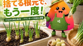 小ねぎの再生栽培｜スーパーの根付きネギをプランターで何度も収穫する方法
