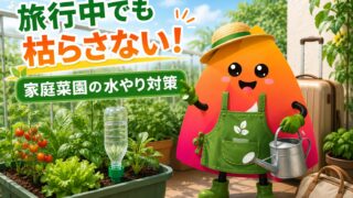 旅行中の水やり対策｜家庭菜園のプランター野菜を枯らさない方法