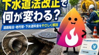【2026年最新】下水道法改正で何が変わる？道路陥没・老朽管・下水道料金への影響を初心者向けに解説