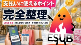 【2026年版】支払いに使えるポイントはどれがお得？楽天・PayPay・V・d・Ponta・WAON・nanaco・JREを比較
