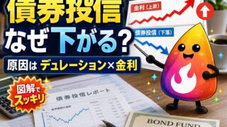【つまずき救済】デュレーションとは？債券投信が金利上昇で下がる理由