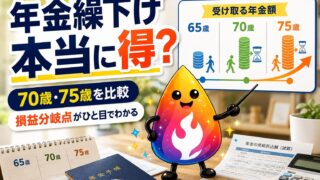 【つまずき救済】年金繰下げは本当に得？70歳・75歳の損益分岐点と向く人を解説