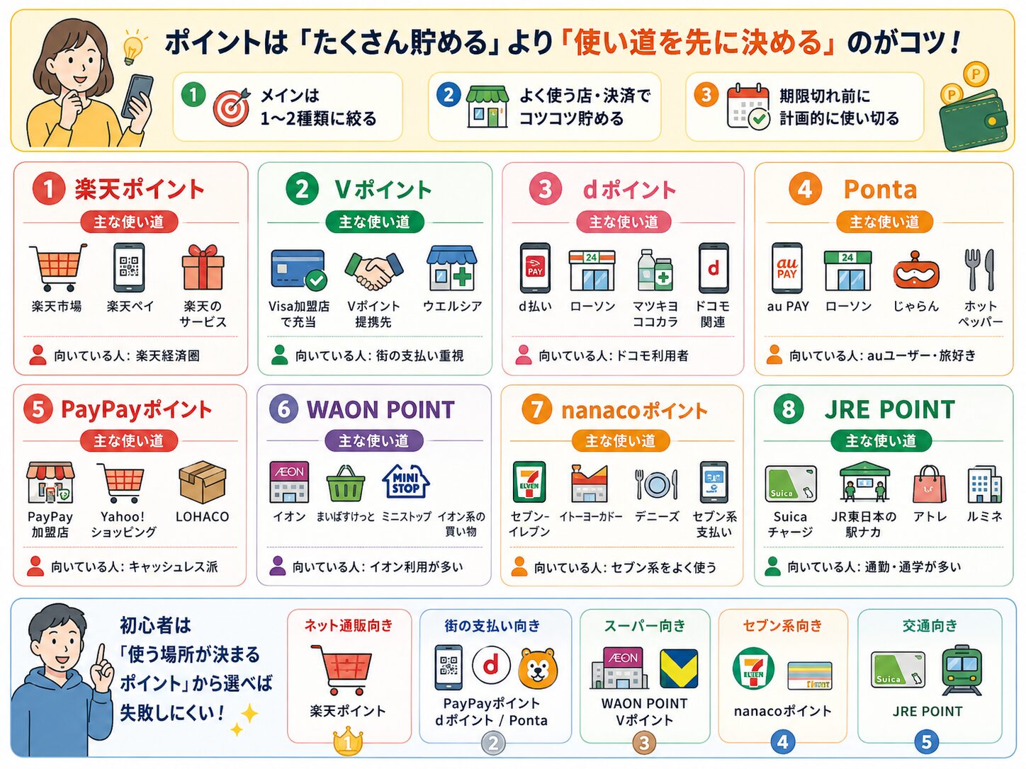 ポイントは貯めるより使い切る設計が大事だと分かる図解