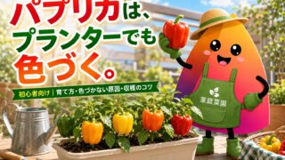 パプリカのプランター栽培完全ガイド｜初心者でも色づく育て方・収穫タイミングを解説