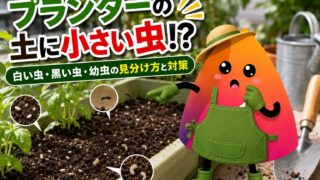 プランターの土に虫がわいたら？白い小虫・黒いコバエ・幼虫の原因と対策