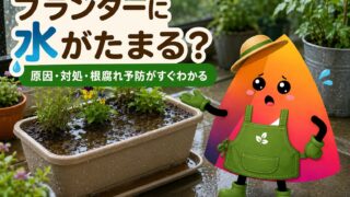 家庭菜園のプランターに水がたまる原因は？水が抜けない時の対処法と根腐れ予防
