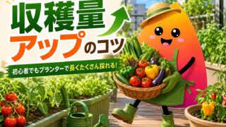 家庭菜園の収穫量を増やすコツ｜初心者でもプランター野菜を長くたくさん採る方法