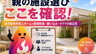 【2026年成立】住宅型有料老人ホームの登録制度はいつから？対象・囲い込み対策