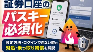 【2026年最新】証券口座のパスキー必須化｜設定方法・ログインできない時・乗っ取り補償