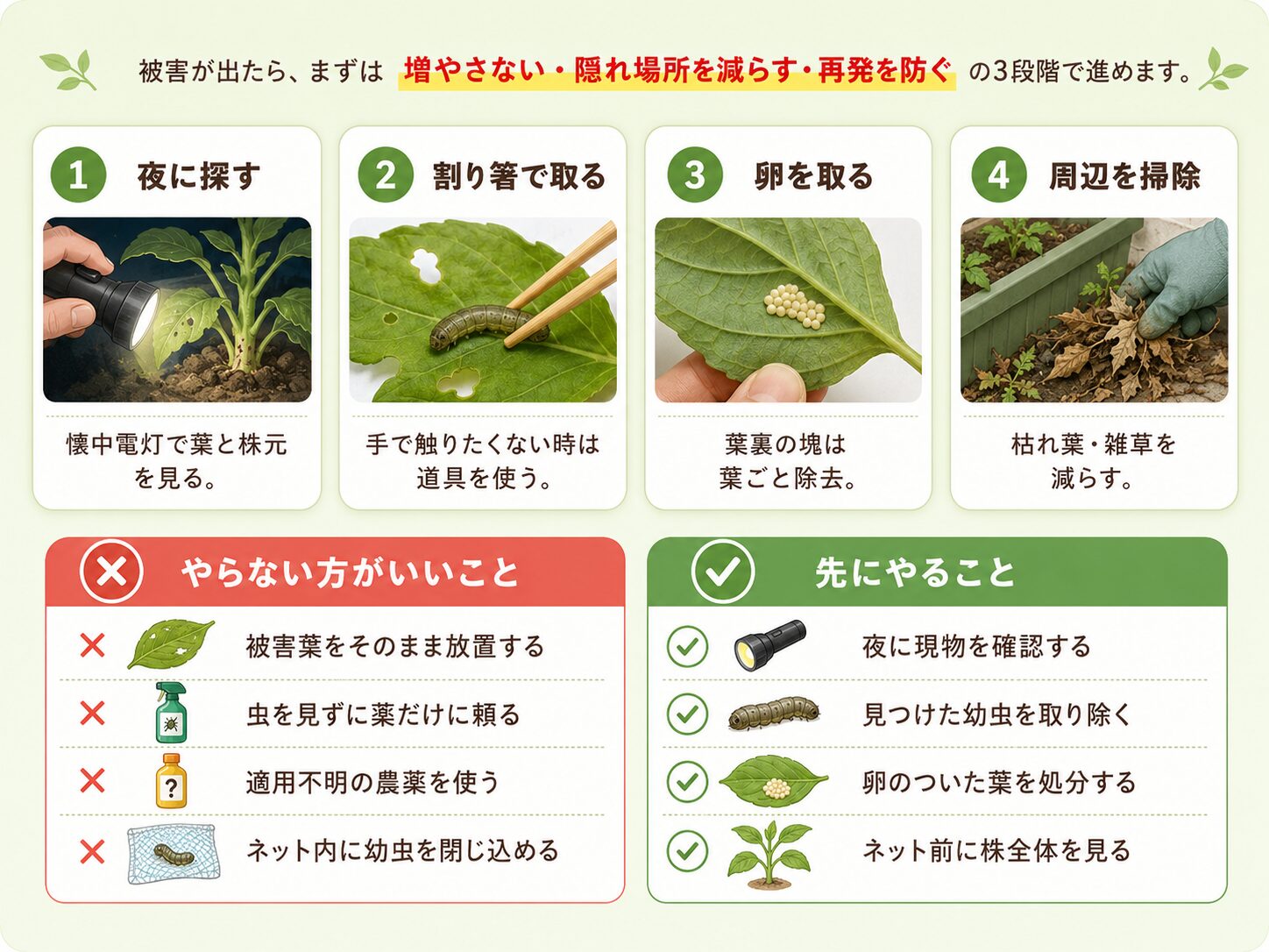 ヨトウムシを今すぐ駆除する安全手順
