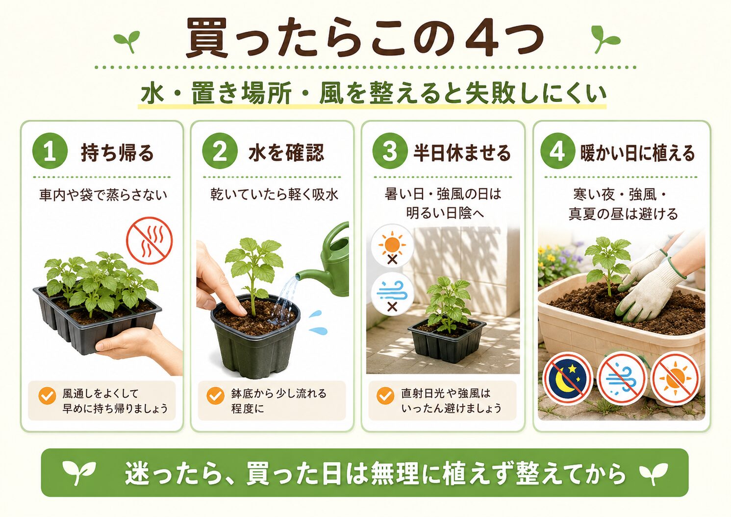 苗を買った後にやること